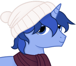 Size: 1000x868 | Tagged: safe, artist:cirillaq, oc, oc only, oc:james, pony, unicorn, bust, commission, hat, male, portrait, simple background, solo, stallion, transparent background, winter cap, winter hat