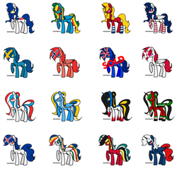 Size: 2367x2259 | Tagged: safe, artist:xxnitrofuryxx, pony, antigua and barbuda, canary islands, cape verde, czech republic, denmark, ethiopia, high res, iceland, kiribati, luxembourg, mozambique, nation ponies, norway, ponified, seychelles, sweden, united kingdom, united states, western sahara