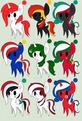 Size: 620x912 | Tagged: safe, artist:xxnitrofuryxx, earth pony, pegasus, pony, unicorn, canada, east timor, female, green background, kuwait, latvia, malaysia, mare, moon, nation ponies, north korea, pakistan, ponified, simple background, stars, suriname, syria