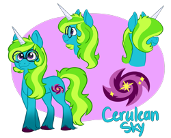 Size: 2083x1681 | Tagged: safe, artist:cartoonboyfriends, oc, oc only, oc:cerulean sky, pony, unicorn, female, glasses, mare, simple background, solo, transparent background