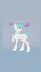 Size: 720x1280 | Tagged: safe, artist:puffluna, oc, oc only, oc:nulyx, earth pony, pony, aesthetics, commission, earth pony oc, eye clipping through hair, male, raised hoof, solo, stallion, wallpaper