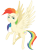 Size: 1265x1706 | Tagged: safe, artist:underwoodart, derpibooru exclusive, oc, oc only, oc:shooting star, pegasus, pony, 2022 community collab, derpibooru community collaboration, flight of the valkyrie, the tale of two sisters, colored wings, eyebrow slit, eyebrows, flying, gradient wings, multicolored hair, pegasus oc, rainbow hair, simple background, solo, spread wings, transparent background, wings
