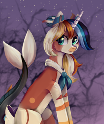 Size: 2100x2500 | Tagged: safe, artist:ske, oc, oc only, earth pony, pony, fish tail, halloween, high res, holiday, night, shark tail, solo, tail