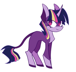 Size: 400x380 | Tagged: safe, artist:s-grunge, part of a set, twilight sparkle, pony, unicorn, g4, female, redesign, simple background, solo, transparent background