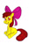 Size: 500x768 | Tagged: safe, artist:romaniz, apple bloom, earth pony, pony, g4, female, filly, foal, simple background, smiling, solo, white background