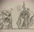 Size: 2048x1906 | Tagged: safe, artist:autistic_artis, queen chrysalis, changeling, changeling queen, g4, chair, crown, dungeons and dragons, female, food, jewelry, pen and paper rpg, regalia, rpg, show accurate, sketch, spell, tea, traditional art