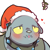 Size: 1159x1159 | Tagged: safe, artist:cold-blooded-twilight, fido, diamond dog, g4, blushing, christmas, collar, hat, heart, holiday, kissy face, lidded eyes, mistletoe, santa hat, simple background, solo, transparent background