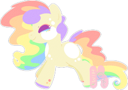 Size: 757x537 | Tagged: safe, artist:khimi-chan, oc, oc only, earth pony, pony, earth pony oc, multicolored hair, rainbow hair, simple background, smiling, solo, transparent background