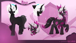 Size: 1920x1080 | Tagged: safe, artist:willoillo, oc, oc:bryl, pony, unicorn, commission, emotes, reference