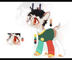 Size: 2400x2000 | Tagged: safe, artist:qawakie, oc, oc only, pony, base used, clothes, glasses, heterochromia, high res, simple background, white background, zoom layer