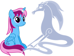 Size: 5259x4000 | Tagged: safe, artist:parclytaxel, oc, oc only, oc:parcly taxel, oc:spindle, alicorn, genie, pony, windigo, 2022 community collab, ain't never had friends like us, albumin flask, derpibooru community collaboration, .svg available, absurd resolution, alicorn oc, duo, female, folded wings, horn, looking at you, mare, purple eyes, show accurate, simple background, sitting, smiling, smiling at you, tail, transparent background, two toned mane, two toned tail, vector, windigo oc, wings