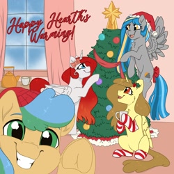 Size: 2000x2000 | Tagged: safe, artist:vanhooverpe, oc, oc only, christmas, christmas tree, high res, holiday, tree, vanhoover pony expo