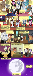 Size: 1280x2962 | Tagged: safe, artist:mr100dragon100, oc, oc:thomas the wolfpony, bat pony, ghost, ghost pony, undead, vampire, vampony, comic:a king's journey home, comic, dark forest au's dracula, dark forest au's phantom of the opera (erik), mare in the moon, moon, mummy, night, stage, swamp pony, witch