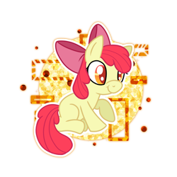 Size: 1024x1024 | Tagged: safe, artist:kazziepones, apple bloom, earth pony, pony, g4, adorabloom, cute, female, filly, foal, simple background, solo, transparent background