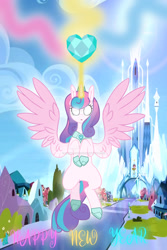 Size: 1280x1920 | Tagged: safe, artist:hate-love12, princess flurry heart, alicorn, pony, g4, crystal heart, female, glowing, glowing eyes, magic, mare, obtrusive watermark, older, older flurry heart, solo, watermark