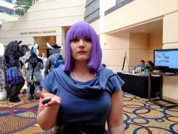 Size: 1024x768 | Tagged: safe, artist:cinemabrony, maud pie, human, g4, babscon, babscon 2015, clothes, cosplay, costume, irl, irl human, photo, rock
