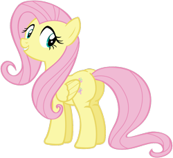 Size: 1024x936 | Tagged: artist needed, safe, fluttershy, pegasus, pony, g4, butt, female, flutterbutt, folded wings, full body, grin, large butt, looking at you, looking back, looking back at you, mare, pink mane, pink tail, plot, simple background, smiling, solo, standing, tail, teal eyes, three quarter view, transparent background, wings