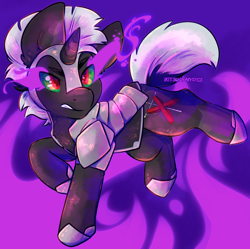 Size: 2710x2696 | Tagged: source needed, safe, artist:php166, oc, oc only, oc:viceroy, pony, unicorn, armor, high res, solo, sombra eyes