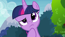 Size: 1280x720 | Tagged: safe, screencap, twilight sparkle, alicorn, pony, g4, maud pie (episode), season 4, hoof on chin, meme origin, solo, thinking, twilight sparkle (alicorn), twilight thinking