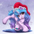 Size: 1200x1210 | Tagged: safe, artist:joakaha, izzy moonbow, pony, unicorn, g5, my little pony: a new generation, spoiler:my little pony: a new generation, bracelet, christmas, cute, female, friendship bracelet, hat, holiday, horn, izzybetes, jewelry, looking at you, mare, open mouth, open smile, santa hat, simple background, smiling, smiling at you, solo, text, unshorn fetlocks
