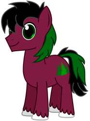 Size: 1472x1968 | Tagged: safe, artist:guardian talon, oc, oc only, oc:red cedar, earth pony, pony, 2022 community collab, derpibooru community collaboration, male, simple background, smiling, solo, stallion, standing, transparent background