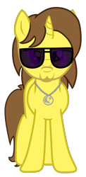 Size: 1200x2455 | Tagged: safe, artist:grapefruit-face, derpibooru exclusive, oc, oc only, oc:grapefruit face, pony, unicorn, 2022 community collab, derpibooru community collaboration, blue oyster cult, clothes, cosplay, costume, facial hair, jewelry, looking at you, male, necklace, show accurate, simple background, solo, sunglasses, transparent background, trixie's cutie mark
