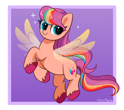 Size: 4391x3880 | Tagged: safe, artist:kittyrosie, sunny starscout, alicorn, earth pony, pony, g5, my little pony: a new generation, artificial alicorn, artificial horn, augmented, cute, female, horn, magic, magic horn, magic wand, mane stripe sunny, mare, race swap, solo, sunnybetes, sunnycorn