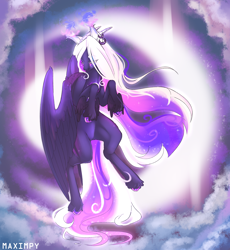 Size: 2512x2736 | Tagged: safe, artist:maximpy, oc, oc only, pegasus, pony, female, high res, horns, mare, solo