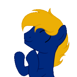 Size: 800x800 | Tagged: safe, artist:princessmoonsilver, oc, oc only, oc:perfect drop, earth pony, pony, animated, base used, clapping, gif, male, simple background, solo, stallion, transparent background