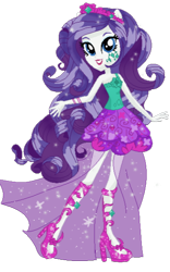Size: 370x594 | Tagged: safe, artist:gihhbloonde, rarity, equestria girls, g4, base used, bracelet, clothes, female, high heels, jewelry, lipstick, shoes, simple background, skirt, smiling, transparent background