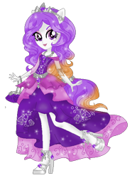 Size: 478x620 | Tagged: safe, artist:gihhbloonde, oc, oc only, equestria girls, g4, base used, clothes, dress, eyelashes, female, high heels, jewelry, shoes, simple background, solo, tiara, transparent background
