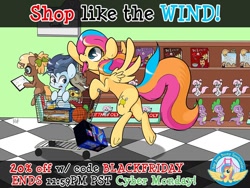 Size: 1000x750 | Tagged: safe, artist:babscon, discord, spike, oc, oc:golden gates, g4, babscon, babscon mascots, black friday, monopoly