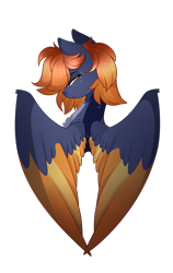 Size: 2300x3631 | Tagged: safe, artist:takan0, oc, oc only, pegasus, pony, colored wings, female, high res, mare, simple background, solo, transparent background, two toned wings, wings