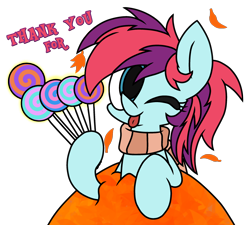 Size: 2422x2181 | Tagged: safe, artist:derpyalex2, oc, oc only, oc:taffy swirl, earth pony, pony, autumn, clothes, high res, leaves, milestone, scarf, simple background, solo, taffy, transparent background