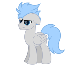 Size: 3000x2800 | Tagged: safe, artist:ponkus, oc, oc only, oc:ice cold, pegasus, pony, fallout equestria, colored pupils, ears back, folded wings, high res, male, pegasus oc, simple background, solo, stallion, transparent background, unamused, wings