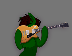 Size: 3300x2550 | Tagged: safe, artist:alru, oc, oc only, earth pony, pony, electric guitar, guitar, high res, les paul, musical instrument, solo