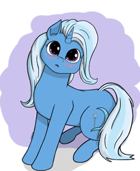 Size: 1620x1980 | Tagged: safe, artist:kpapwiss, trixie, pony, unicorn, g4, blushing, cute, diatrixes, ear fluff, eyelashes, female, front view, horn, looking at you, mare, solo