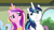 Size: 1920x1080 | Tagged: safe, screencap, linky, parasol, princess cadance, shining armor, shoeshine, alicorn, earth pony, pony, unicorn, a flurry of emotions, g4, season 7, confused, female, looking at each other, looking at someone, male, mare, stallion