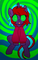 Size: 600x936 | Tagged: safe, artist:jennieoo, oc, oc only, oc:charming dazz, earth pony, pony, animated, eyestrain warning, gif, hypnosis, hypnotized, show accurate, simple background, solo, vector