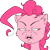 Size: 825x818 | Tagged: safe, artist:alcor, pinkie pie, earth pony, pony, g4, bust, funny face, jojo reference, simple background, sketch, solo, transparent background