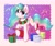 Size: 3000x2500 | Tagged: safe, artist:stravy_vox, princess celestia, alicorn, pony, g4, candy, candy cane, christmas, clothes, cute, cutelestia, female, food, high res, holiday, mare, present, scarf, smiling, solo, striped scarf, sugar cane