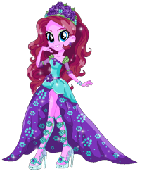 Size: 514x636 | Tagged: safe, artist:gihhbloonde, oc, oc only, oc:music melody, equestria girls, g4, base used, clothes, dress, eyelashes, female, high heels, shoes, simple background, solo, transparent background