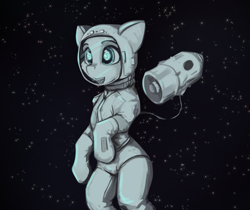 Size: 3298x2764 | Tagged: safe, artist:alcor, pony, eye reflection, happy, high res, open mouth, reflection, sketch, space, spacesuit