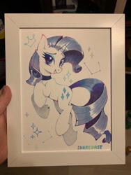Size: 960x1280 | Tagged: safe, artist:share dast, rarity, pony, unicorn, g4, choker, cute, female, mare, marker drawing, raribetes, solo, traditional art