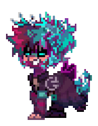 Size: 200x256 | Tagged: safe, artist:@cameron, derpibooru exclusive, pony, pony town, animated, blinking, blue eyes, boots, bowtie, clothes, fiery mane, gif, glowing, glowing eyes, grin, long coat, male, my hero academia, pants, pixel art, re-edit, rolled up sleeves, shoes, short hair, short mane, simple background, smiling, solo, trotting, trotting in place, white background
