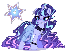 Size: 2093x1677 | Tagged: safe, artist:gihhbloonde, oc, oc only, pony, unicorn, earpiece, female, magical lesbian spawn, mare, offspring, parent:coloratura, parent:twilight sparkle, simple background, solo, transparent background