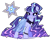 Size: 2093x1677 | Tagged: safe, artist:gihhbloonde, oc, oc only, pony, unicorn, earpiece, female, magical lesbian spawn, mare, offspring, parent:coloratura, parent:twilight sparkle, simple background, solo, transparent background