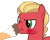 Size: 1381x1117 | Tagged: safe, artist:rozyfly10, hitch trailblazer, sprout cloverleaf, earth pony, pony, g4, g5, my little pony: a new generation, blushing, boop, duo, duo male, g5 to g4, male, noseboop, offscreen character, scrunchy face, ship:clovertrail, shipping, simple background, stallion