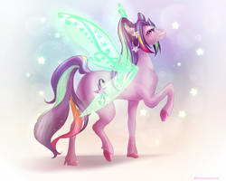 Size: 2236x1788 | Tagged: safe, artist:mirtalimeburst, aria blaze, pony, g4, artificial wings, augmented, colored hooves, equestria girls ponified, female, magic, magic wings, mare, ponified, raised hoof, solo, wings