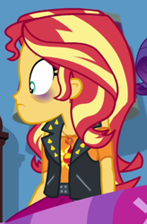 Size: 568x866 | Tagged: safe, screencap, sunset shimmer, blizzard or bust, equestria girls, equestria girls specials, g4, my little pony equestria girls: better together, my little pony equestria girls: holidays unwrapped, bags under eyes, cropped, exhausted, female, geode of empathy, magical geodes, solo